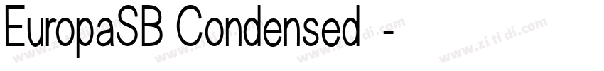EuropaSB Condensed 语字体转换